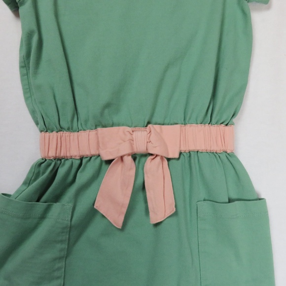 Hanna Andersson 110 5T 5 Dress Green Pink Pockets - Picture 3 of 7